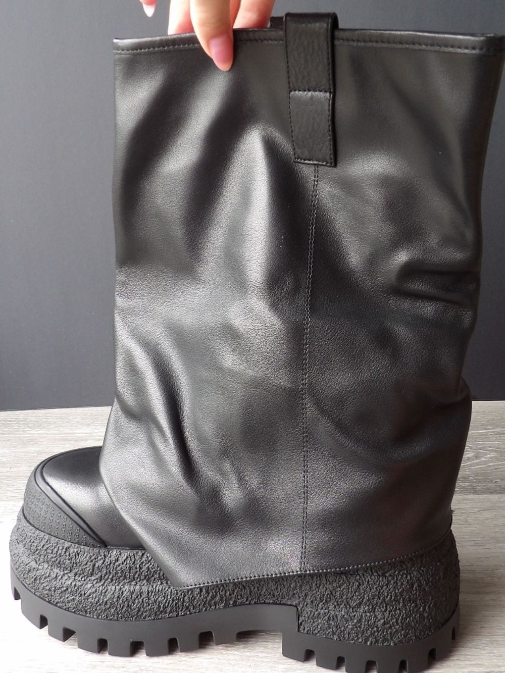 Naked Wolfe black leather boots